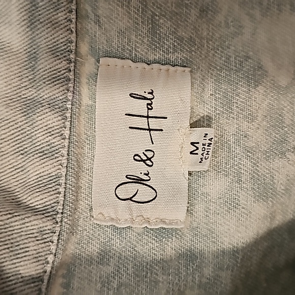 O204 New Oli & Hali 🤎  OLI AND HALI Patchwork Colorblock Jacket  Shacket - Picture 3 of 3